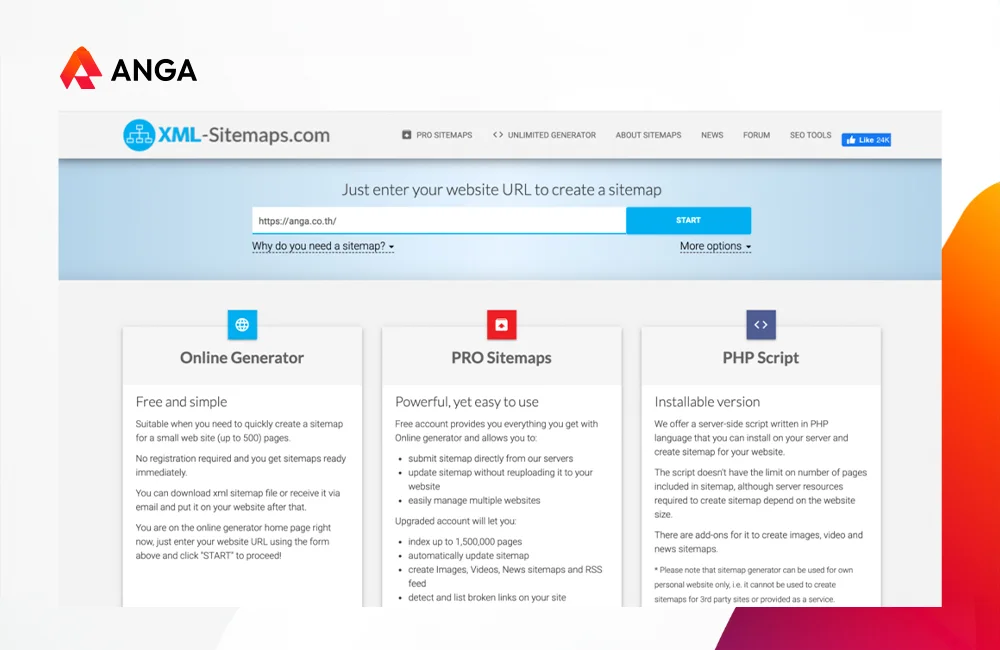 ประเภทของ Sitemap