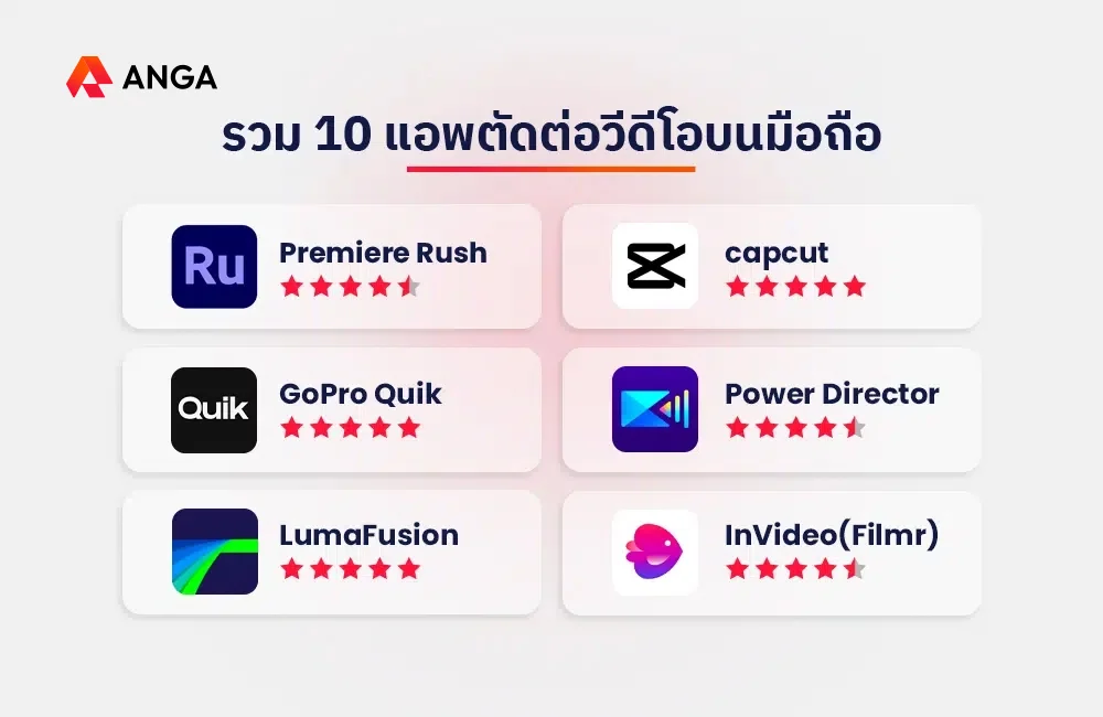 แอพตัดต่อวีดีโอบนมือถือ