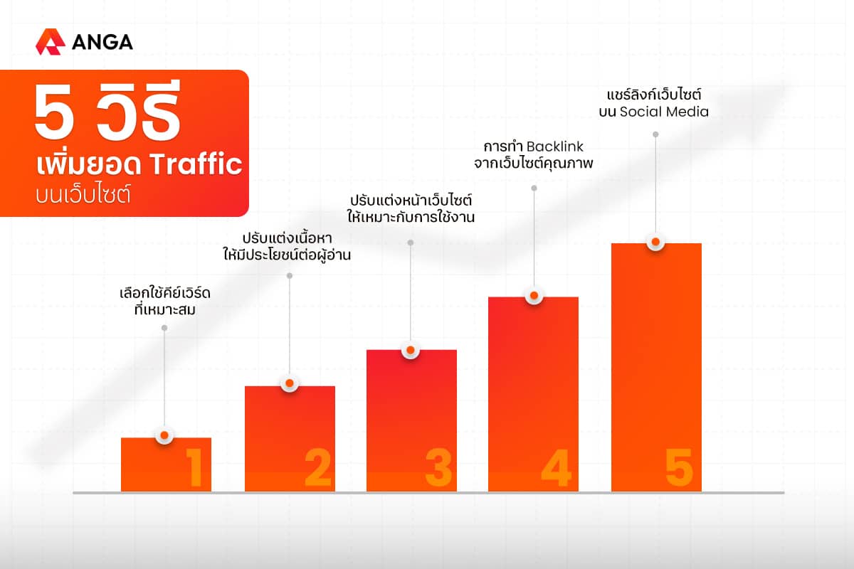 5 วิธีเพิ่มยอด Traffic บนเว็บไซต์