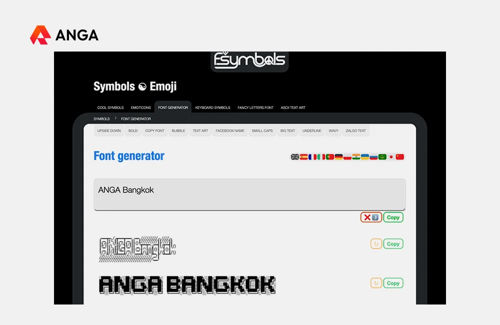 Fsymbols เว็บทำฟอนต์พิเศษ