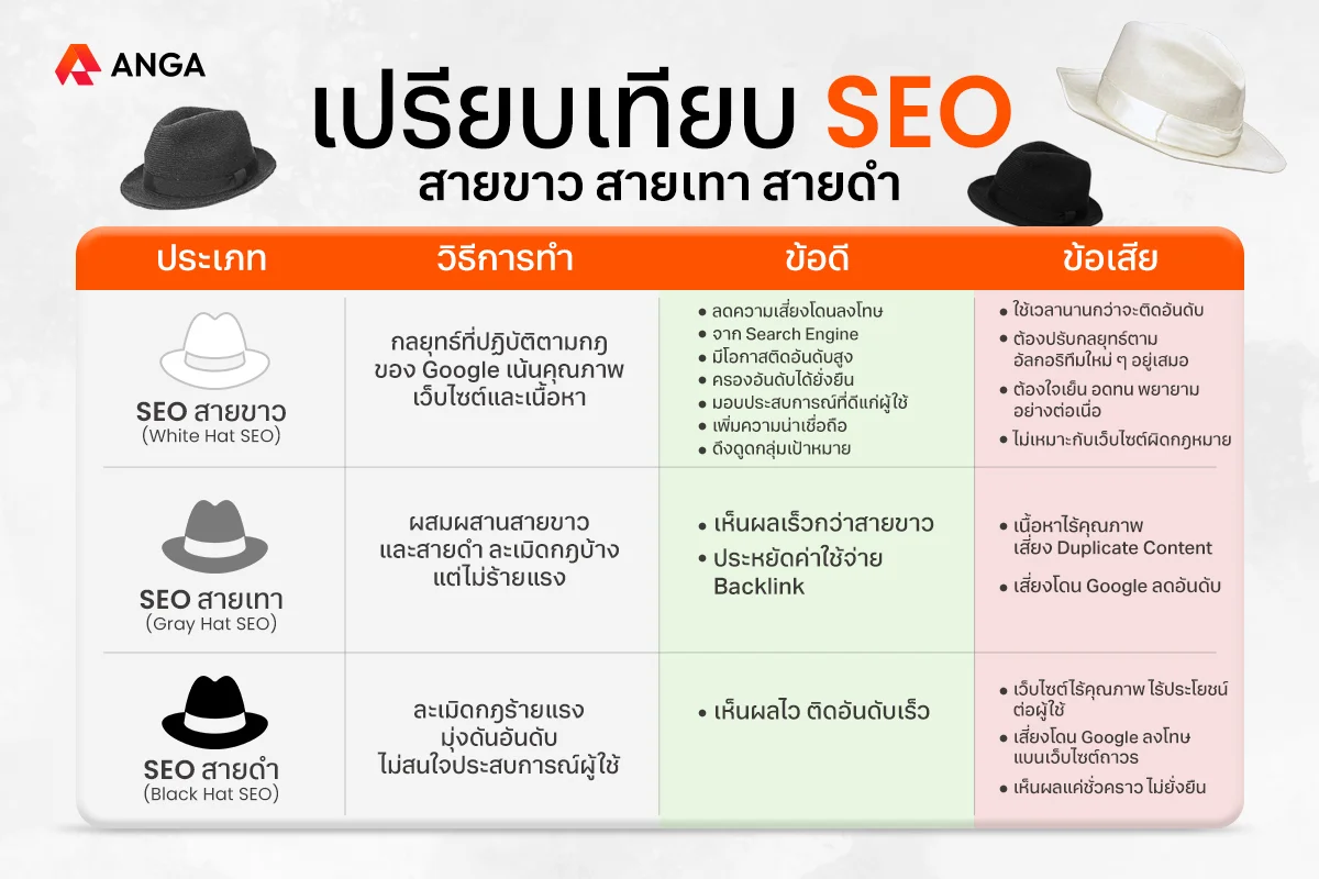 seo สายขาว สายเทา สายดำ