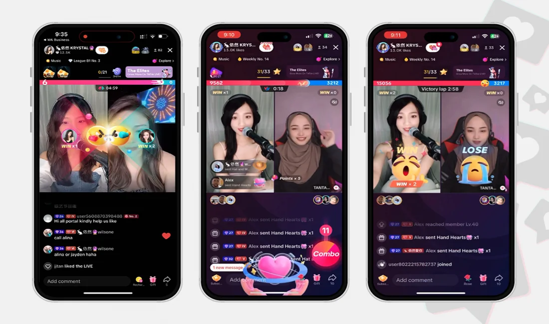 PK ใน TikTok ตัวอย่าง