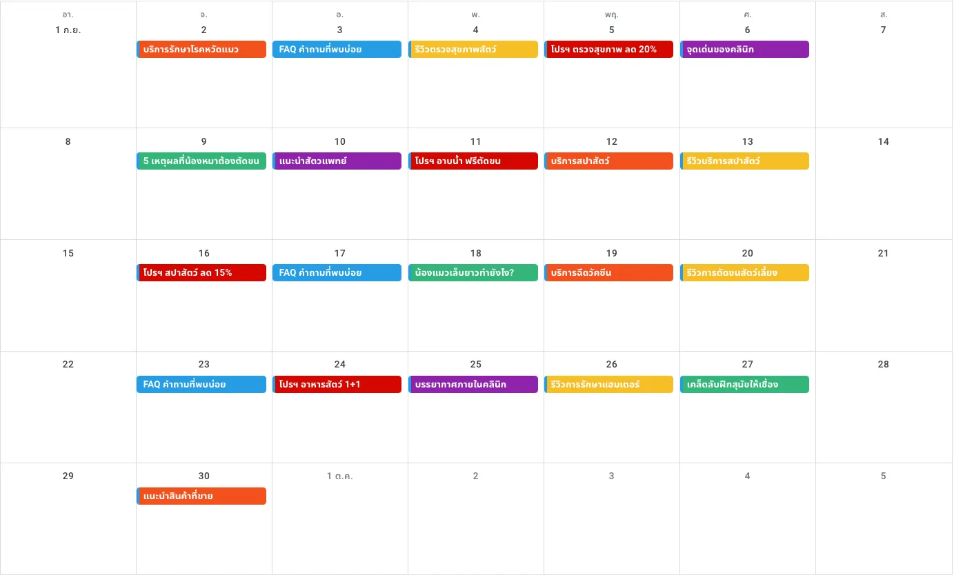 Content Pillar ตัวอย่าง